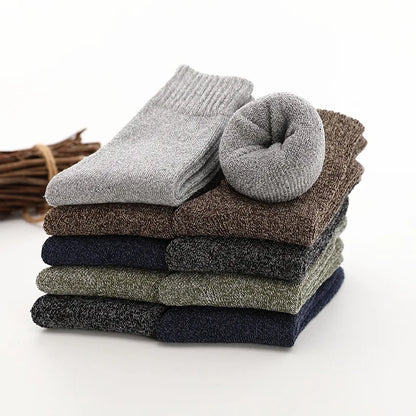 5 Pairs Thicken Socks Men High Quality Towel Keep Warm Winter Socks Cotton Christmas Gift Socks For Man Thermal Size...