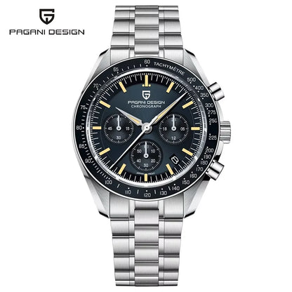 New Version PAGANI DESIGN 1701 Luxury Men Quartz Chronograph Wrist Watches VK63 Movement Stainless Steel Sport Waterproof Clock