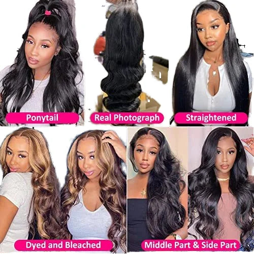 200 Density Lace Frontal Human Hair Wig Body Wave Human Hair Wig 100% Brazilian Human Hair for Black Women | Kimlud...