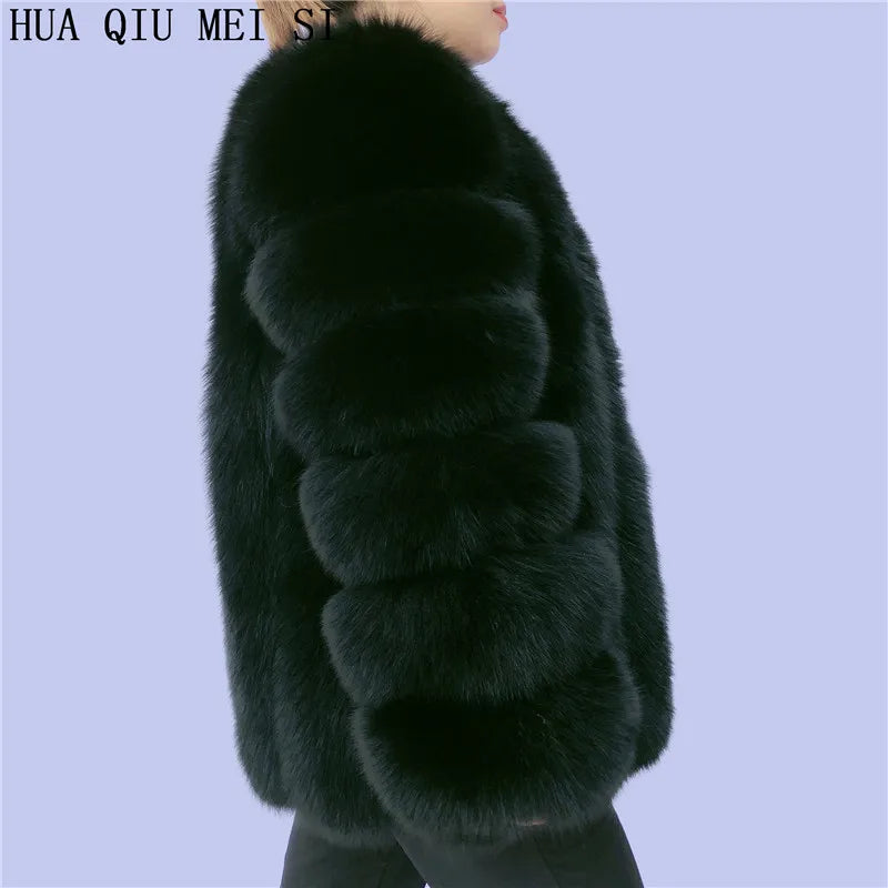Women's clothing fur coat  red fox coat vertical stripe silver fox red fox fur coat  fox fur coat women's natural fur coat coat