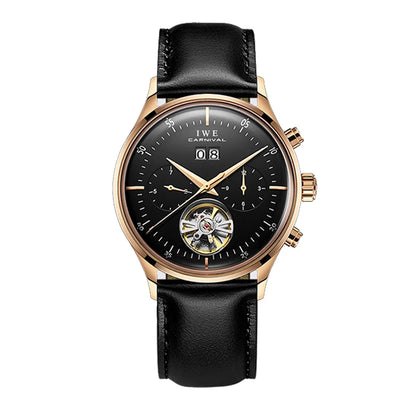 Montre Homme Luxury Brand Watches for Men Automatic Self Winding Mens Watch Leather Date Waterproof Men Mechanical Wristwatches