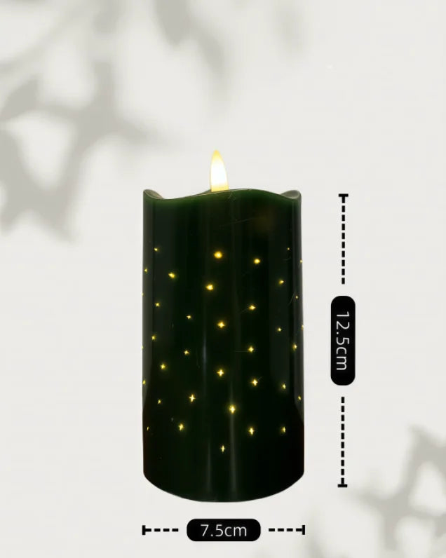 Fiber Optic LED Candle with Flashing Light - Perfect for Festivals & Daily Home Matching
