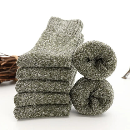 5 Pairs Thicken Socks Men High Quality Towel Keep Warm Winter Socks Cotton Christmas Gift Socks For Man Thermal Size...