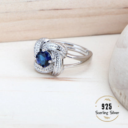 Blue Zirconia Women Jewelry Sets 925 Sterling Silver Wedding Bridal Costume Jewellery Earrings Rings Bracelets Pendant...