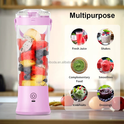 NEW Design 500ml Fresh Fruit Personal Wireless USB Portable Juicer Cup Rechargeable Mini Blender Mixer Home Gym Office Travel