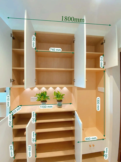 Customized Modern Design Wooden Shoe Cabinet with Bench for Home or Apartment Living Room Furniture for Hotels | Kimlud...