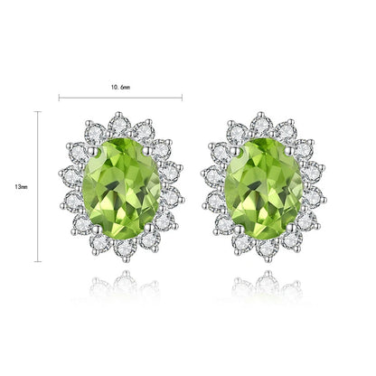 MUSHAN Jewelry Factory Classic Lab Grown Emerald Stud Earrings Simple and Everyday 2.2 Carat 925 Silver Earrings...