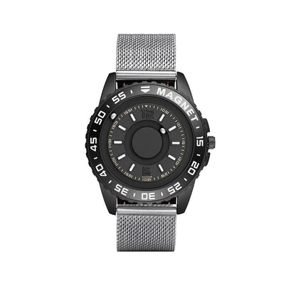 NEW EUTOUR Watch Men Innovative Magnet Ball Show Quartz Men Watch Genuine Leather Canvas Steel Strap Watches Relogio Masculino