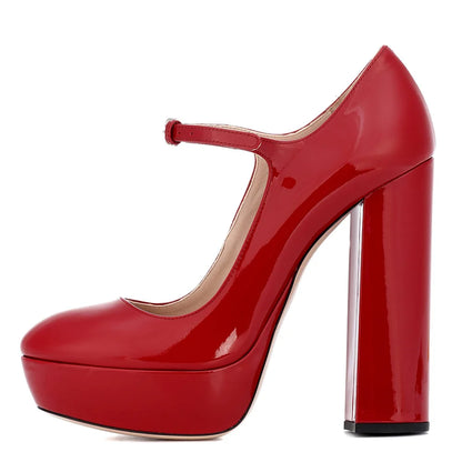 【Measure Your Feet Length Before Order】Luxury Women High Heel Platform Pumps Mary Janes Evening Dress Plus Size Shoe 10-CHC-11