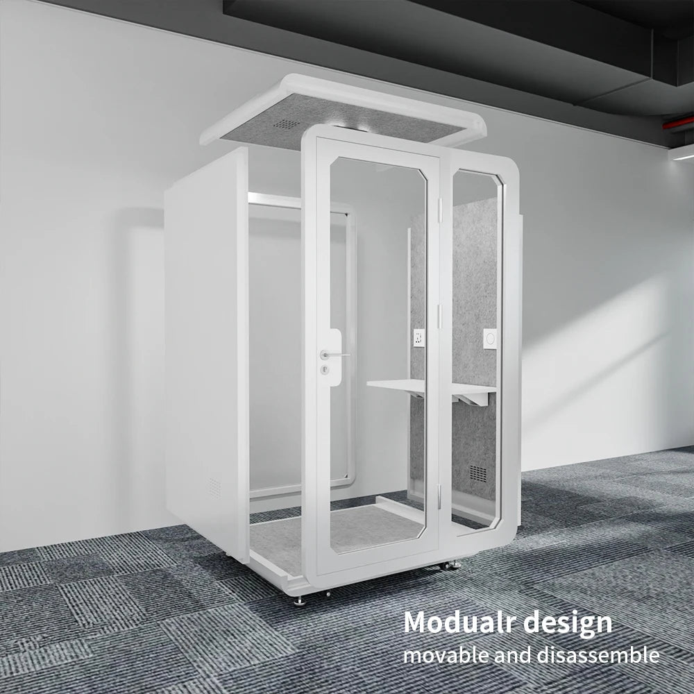 Insulated Private Telephone Recording Studio Office Partition Can Be Used As a Soundproof Room With Office Furniture |...
