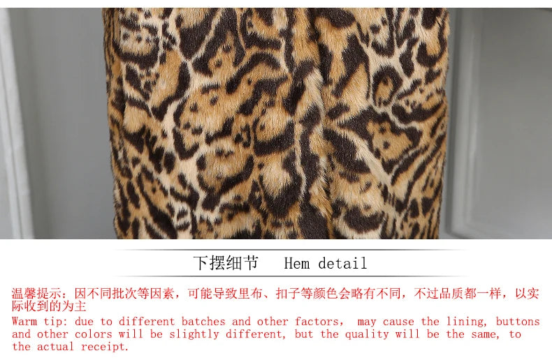 Nerazzurri Autumn Winter Long Thick Warm Colorful Leopard Print Fluffy Faux Fur Coat Women Stand Collar Luxury Furry Overcoat