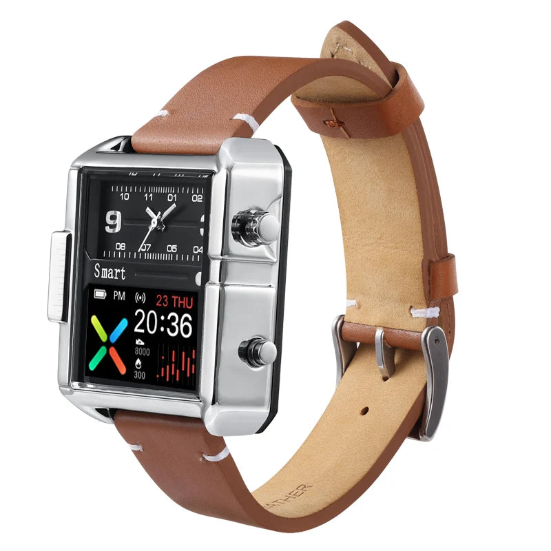 T9 Hybrid Smartwatch Heart Rate Blood Pressure Monitor Waterproof IPS Stylish Smart Watch Seiko Movement For IOS Android - Kimlud