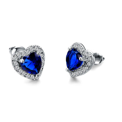 Huitan Fashion Simple Heart Design Women Earring 7 Colors Available Suitable for All Occasions Wedding Party Daily Wear...