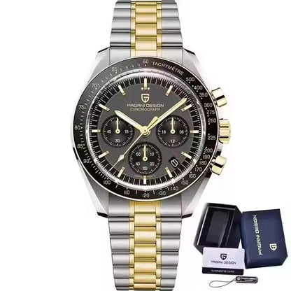 New Version PAGANI DESIGN 1701 Luxury Men Quartz Chronograph Wrist Watches VK63 Movement Stainless Steel Sport Waterproof Clock