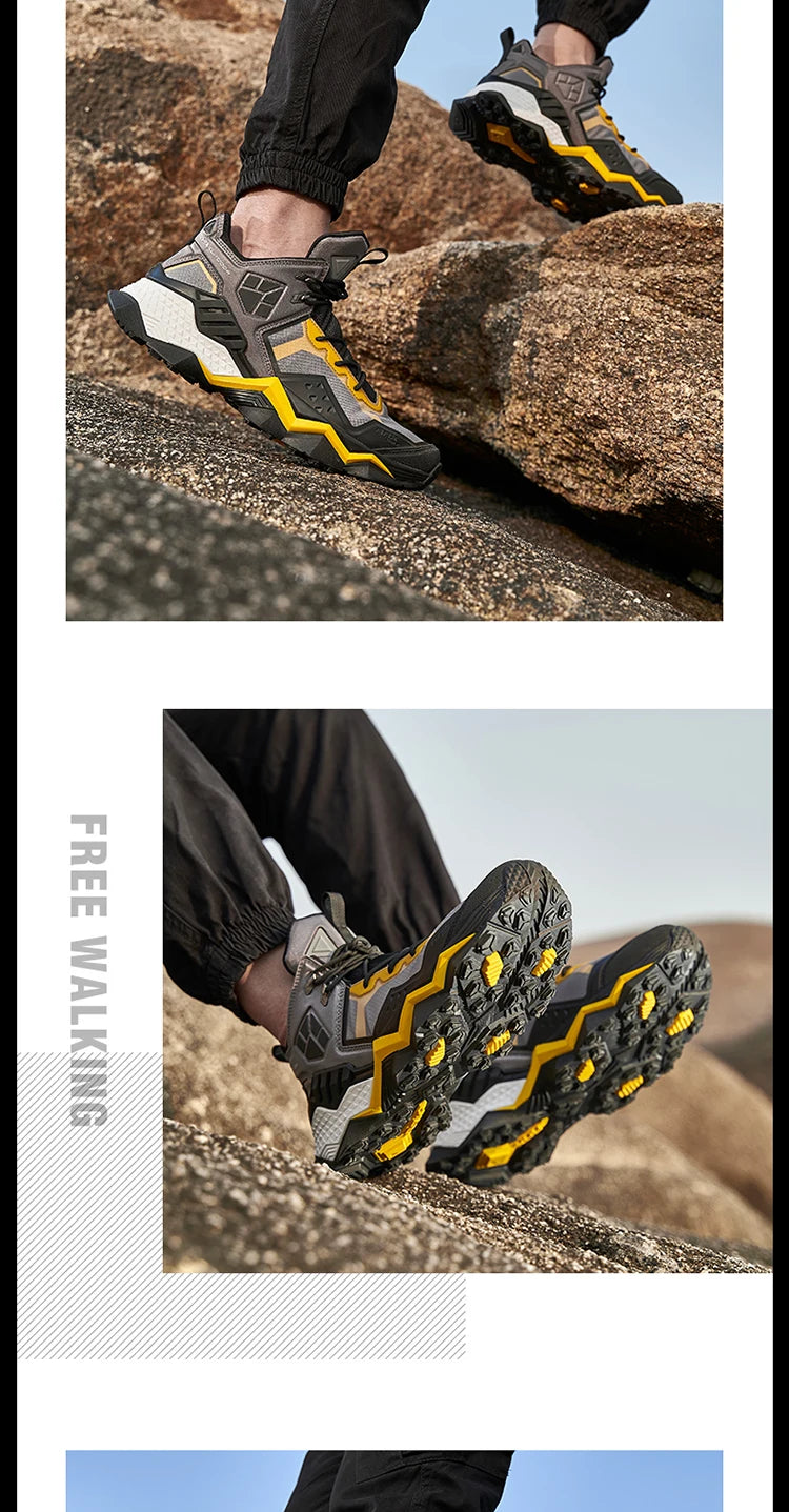 Rax Men Waterproof Hiking Shoes Breathable Hiking Boots Outdoor Trekking Boots Sports Sneakers Tactical Shoes - Kimlud