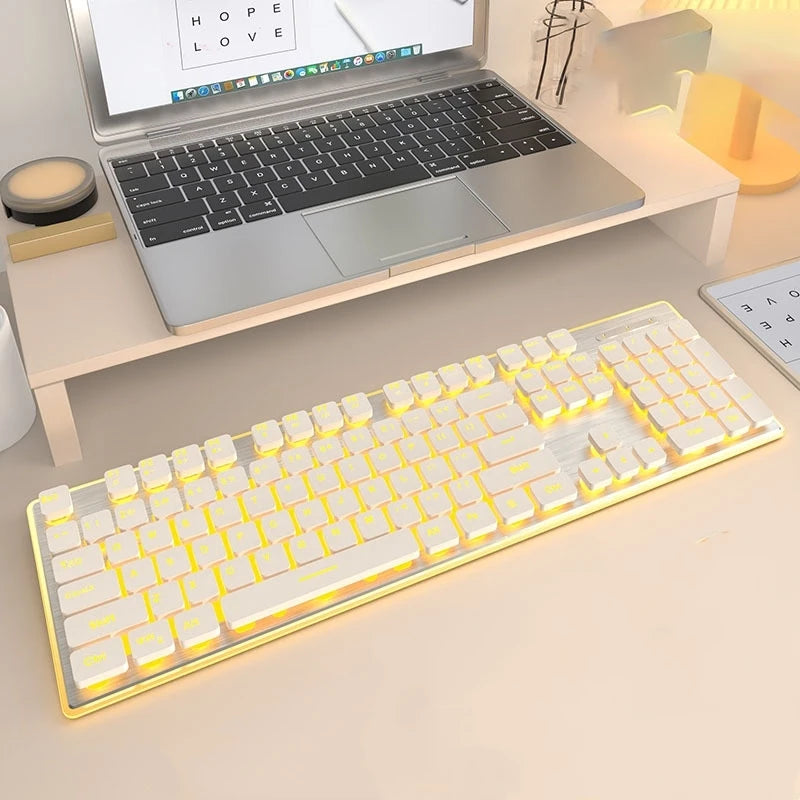 Front Walker X7S Wireless Keyboard and Mouse Set Silent Ultra-thin High-value Gaming Computer Office Mechanical Keyboard - Kimlud