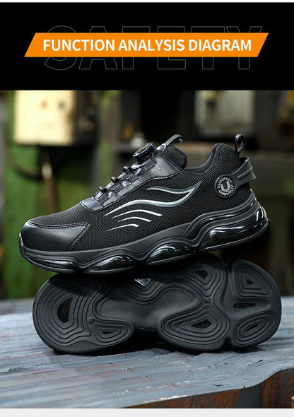 Steel Toe Comfortable Industrial Protection Slip-Resistant and Waterproof Boot Safety Shoes for Men Original Brand