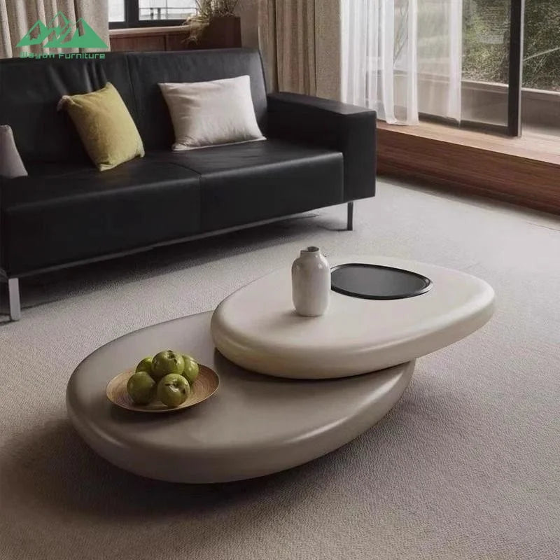 Wayon Modern Wabi Sabi Style Living Room Furniture Irregular Shape Nesting Coffee Table Set | Kimlud Office Premium Desk