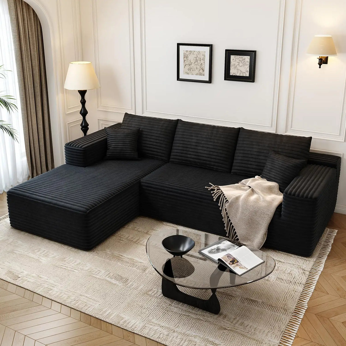 China Supplier 107 Inch Modular Cloud Sofa Sectional L Shape Modern Furniture Export | Kimlud Luxury Table
