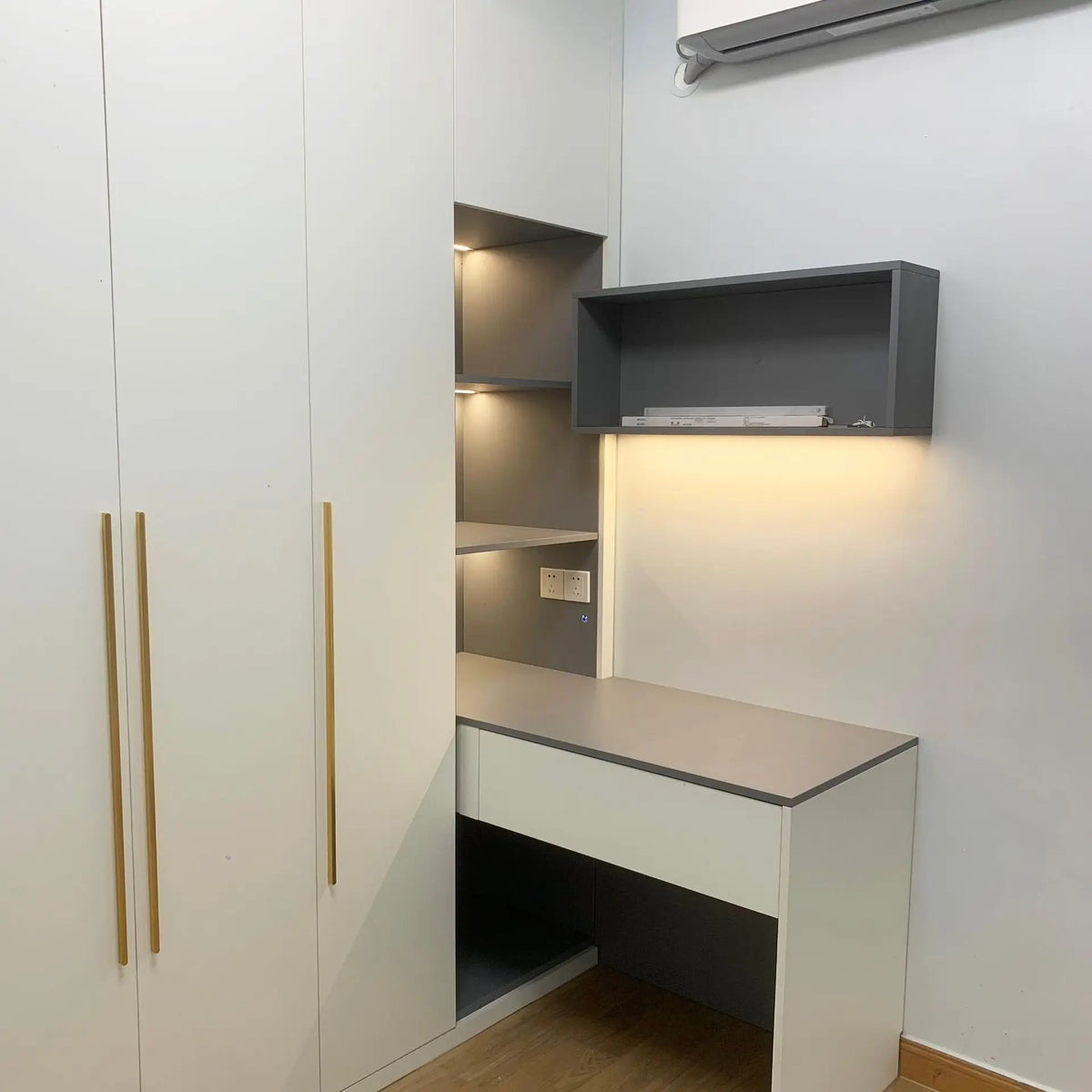 Custom Modern Wood Kitchen Cabinets & Bedroom Wardrobe Set | Foshan High Gloss Furniture | ENF-Grade Whole-House Storage...