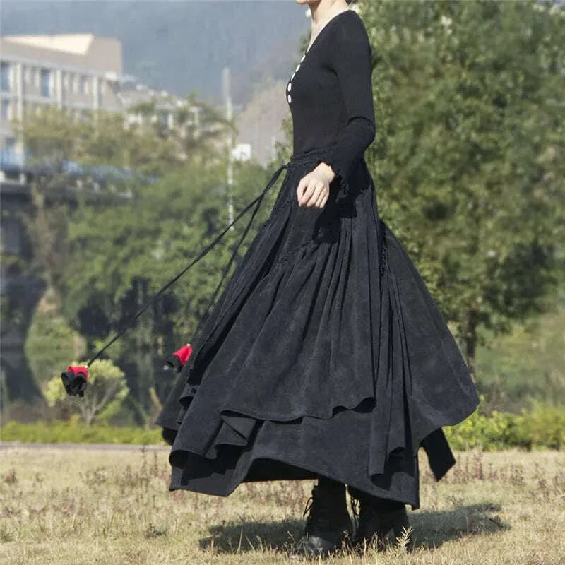 Women&#39;s Skirt 2022 Spring Autumn Winter New Plaid Skirts Elastic Waist A-Line Retro Elegant Swing Skirts Female Dance Clothes