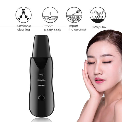 Vibration Face Skin Scrubber Blackhead Remover Facial Pore Cleaner Face Lifting Deep Clean Face Skin Tool Vibration Face...