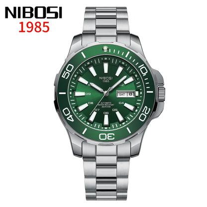 NIBOSI Automatic Men Watch Mechanical Waterproof Date Week Watches Men's Sports Wristwatch Man Stainless Steel Relogio Masculino