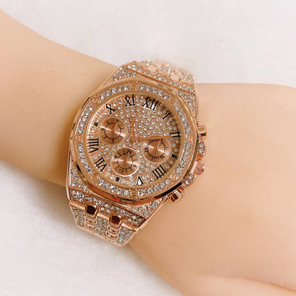Latest Popular Fashion Gold Plated Bangle Bracelet Watch Wedding Party Gift Birthday Bridal Wristwatch