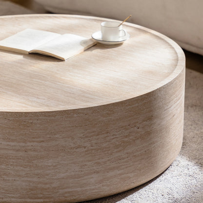 New Italian Minimalist Modern Design Small Apartment Wood Round Coffee Table for Living Room Home Furniture Easy to...
