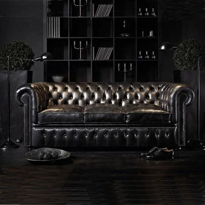 Hot Selling European Chesterfield 3 2 1seater Leather Sofa Set Living Room Furniture | Kimlud Luxury Chair