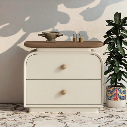 Modern Villa Italian-Designed Nightstand Wooden Bedroom Apartment Durable Storage Nightstand Furniture | Kimlud Luxury Bed