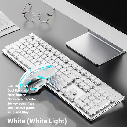 Front Walker X7S Wireless Keyboard and Mouse Set Silent Ultra-thin High-value Gaming Computer Office Mechanical Keyboard - Kimlud