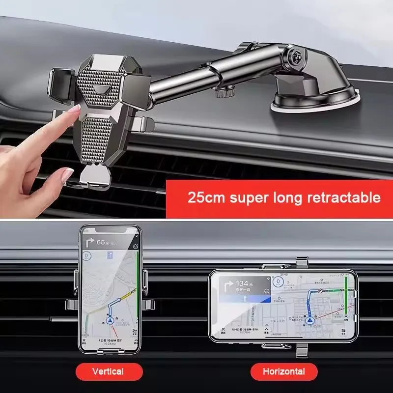 Portable Car Phone Holder Dashboard Windshield Air Vent Mobile Phone Mount Hands-Free Car Phone Holder for Easy Use |...