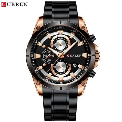 CURREN Mens Watches Fashion Top Brand Luxury Business Automatic Date Watch Men Casual Waterproof Watch Relogio Masculino+Box