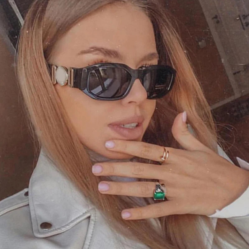 Vintage Polygon Sunglasses Woman Fashion Brand Small Frame Sun Glasses Female Personality Candy Colors Retro Designer Shades