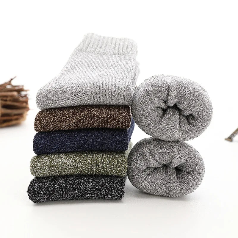 5 Pairs Thicken Socks Men High Quality Towel Keep Warm Winter Socks Cotton Christmas Gift Socks For Man Thermal Size...