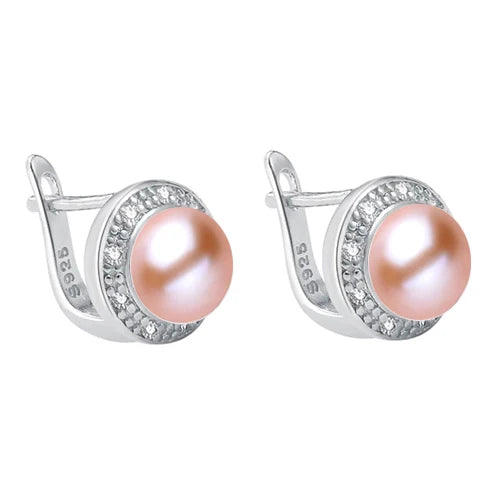 ZHBORUINI 2024 New Pearl Earrings 925 Sterling Silver Jewelry Vintage Style Natural Freshwater Pearl Stud Earring For...