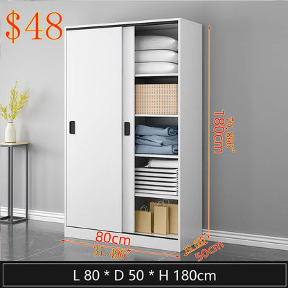 Modern Minimalist Bedroom Furniture Wooden Wardrobe Clothing Closet Cabinet Combination Closet Cupboard Bureau Armoire...