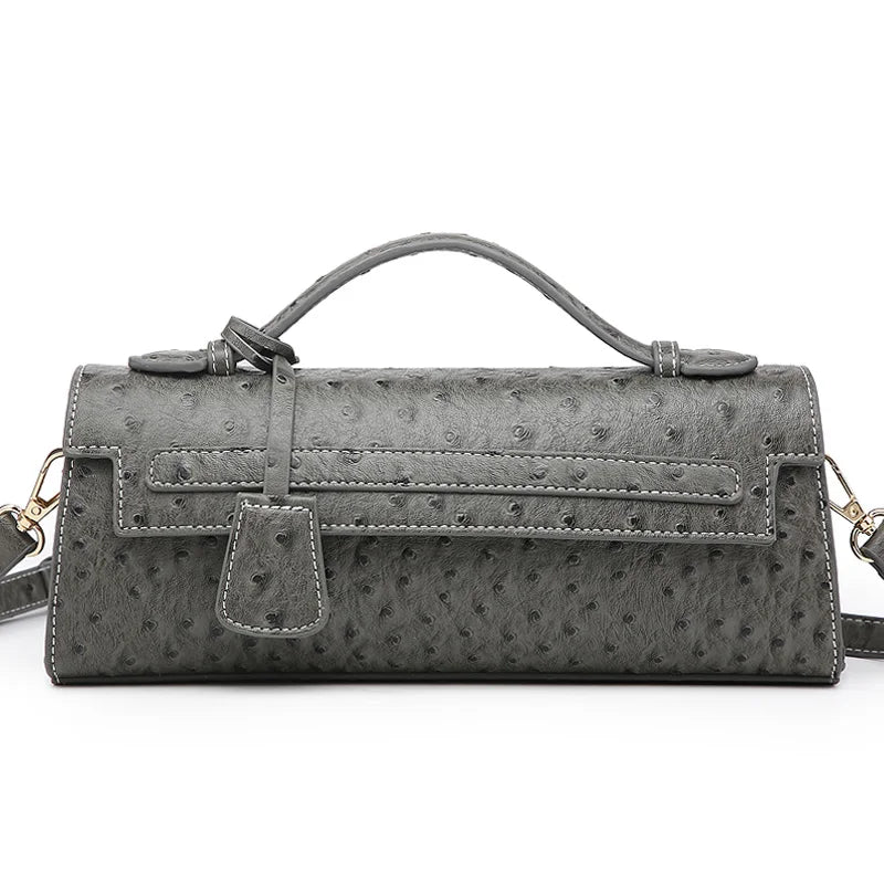 Classic Elegant Ostrich Women Clutch Bag Python Handbags Ladies Tote Bag Fashion  Tote Purse Female Messenger Shoulder Bag