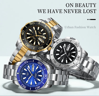 NIBOSI Automatic Men Watch Mechanical Waterproof Date Week Watches Men's Sports Wristwatch Man Stainless Steel Relogio Masculino