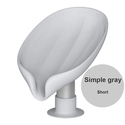 Suction Cup Soap Dish Box For Bathroom Shower Soap Holder with Drain Portable Leaf Shape Toilet Laundry Soap Rack Tray...