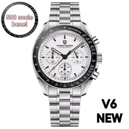New Version PAGANI DESIGN 1701 Luxury Men Quartz Chronograph Wrist Watches VK63 Movement Stainless Steel Sport Waterproof Clock