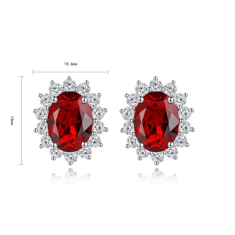 MUSHAN Jewelry Factory Classic Lab Grown Emerald Stud Earrings Simple and Everyday 2.2 Carat 925 Silver Earrings...