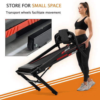 FactoryTreadmill ,2025Ready to Ship USA 17" Wide Foldable Running Machine, 3.5HP 300LBS Weight Capacity Portable Treadmill