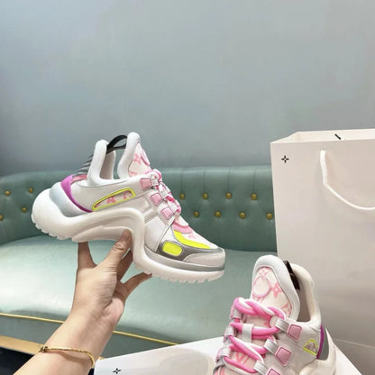 Top Quality Lady Driving Casual Shoe Trainer Designer Sneaker Low Casual Shoe Sports Culture Versatile Board Shoes Latex Fashion - Kimlud