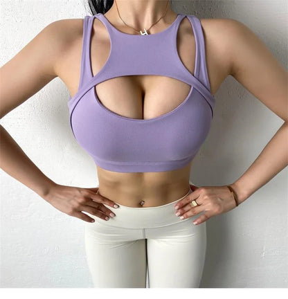 Cloud Hide Super Sexy Women Sports Bra Fitness Yoga Crop Tank Top Underwear Athletic Vest Shockproof Shirt Running Sportswear