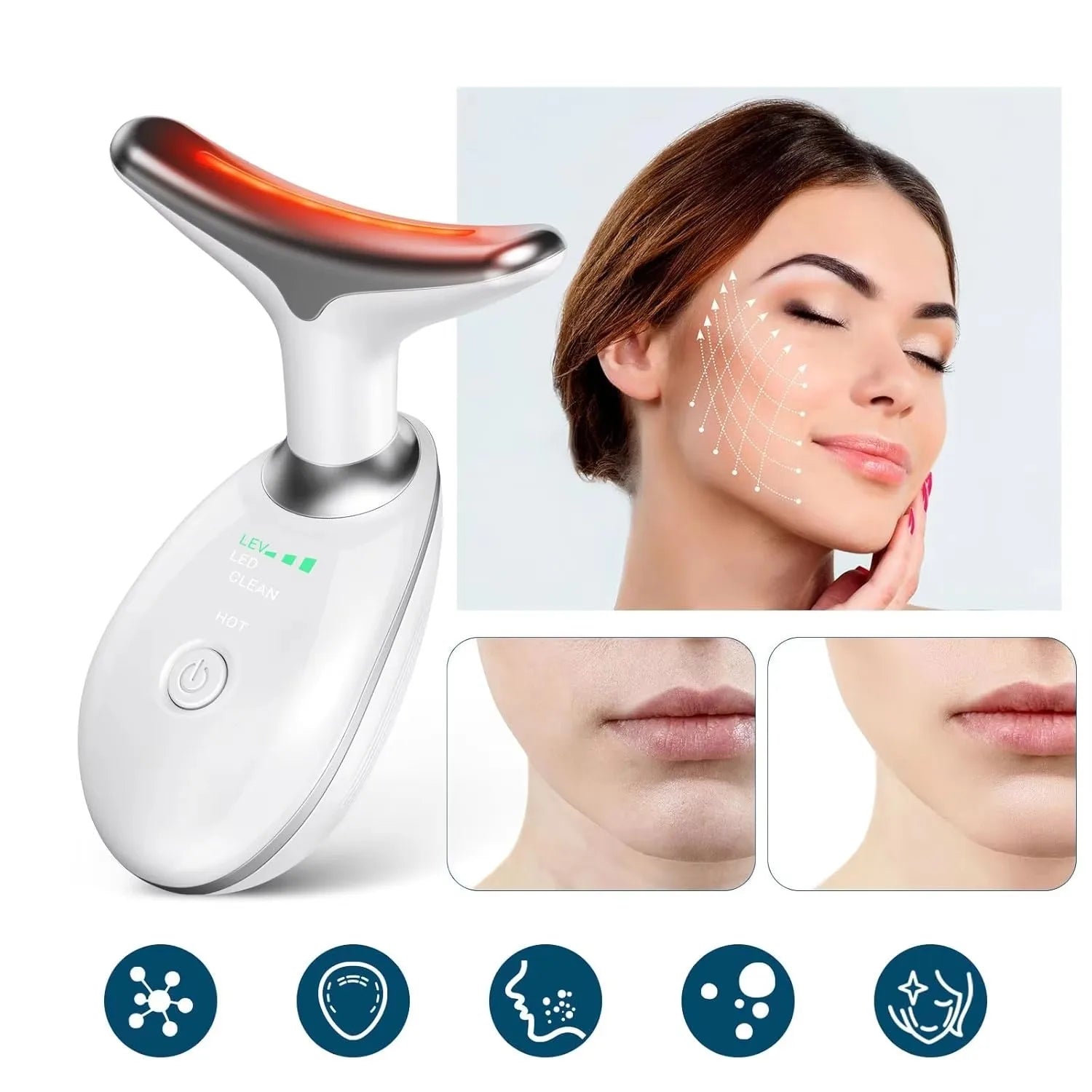 Face Lifting Beauty Massager Double Chin Anti Tightening Skin Care Tool Wrinkle Instrument