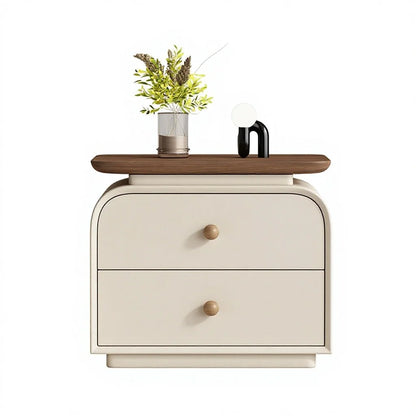 Modern Villa Italian-Designed Nightstand Wooden Bedroom Apartment Durable Storage Nightstand Furniture | Kimlud Luxury Bed