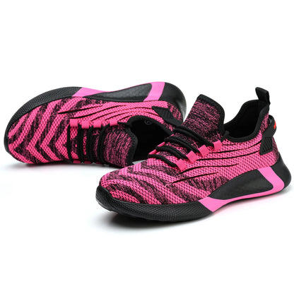 Lady Low Steel Toe Cap Cut Waterproof Winter Anti-Slip Industrial Work Safety Boots Unisex Pink Rubberized - Kimlud