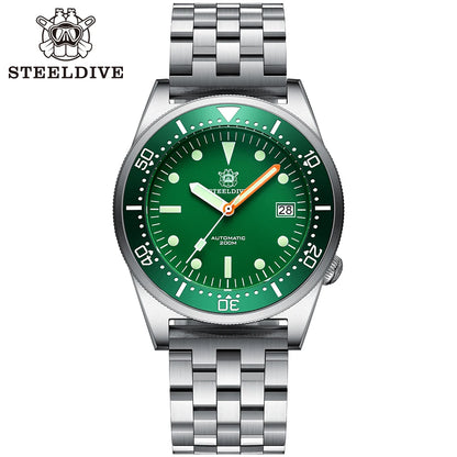 SD1979  New Arrival 2020 Upgraded Version Black Ceramic Bezel Stainless Steel Mens Dive Watch with Signed Crown